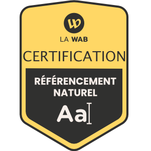 badge de certification RS6521 - SEO - améliorer la visibilité d'un site internet grâce au référencement naturel.